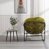 Rattan Reclining Rocking Chair,Patio Rocking Chair With Cushions Living Room-Cuddlewood - 4 of 4