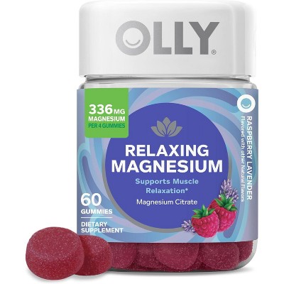 OLLY Relaxing Magnesium Gummies - Raspberry Lavender - 60ct