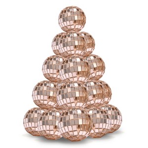 Yescom 20PCS 1.6" Small Disco Ball Mirror Mini Hanging Decoration for Events Wedding 70s 80s Party Business Holiday Home Decor Multi-color Opt - 1 of 4