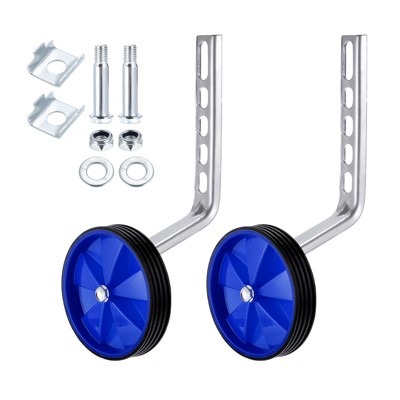 Unique Bargains 12 14 16 18 20 Inch Single Speed Bike Training Wheels for Kids 1 Pair Blue