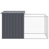 vidaXL Dog House Anthracite Galvanized Steel 43.3 in x 79.1 in x 43.3 in - 4 of 4