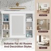 MOEPISY White Wall Mounted Bathroom Storage Cabinet with Mirror Door, Modern Bathroom Wall Cabinet with Mirror - 4 of 4