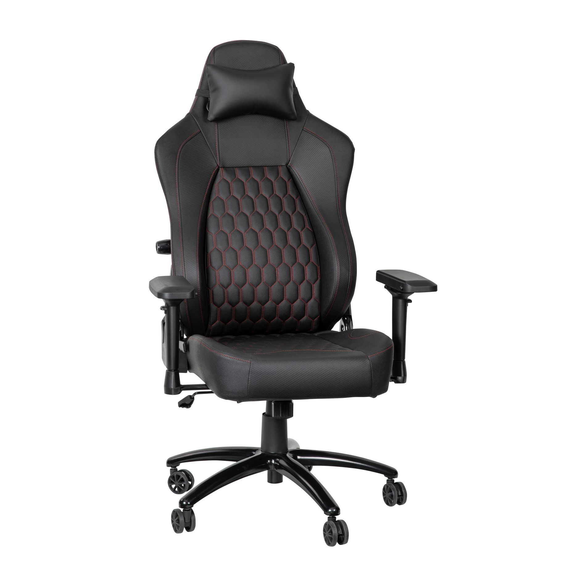Emma and Oliver Ergonomic High Back Adjustable Gaming Chair with 4D Armrests, Head Pillow and Adjustable Lumbar Support