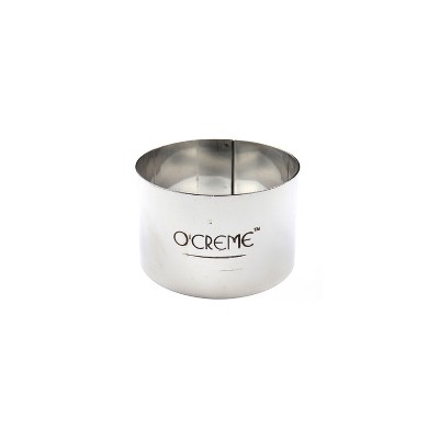 O'Creme Cake Ring, Stainless Steel, Round, 2-3/4" Dia x 1-3/4" High