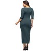 Womens Fitted V-Neck Side Slit Maxi Dress - 24seven Comfort Apparel™ - 3 of 4