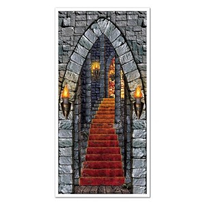 Beistle 30" x 5' Castle Entrance Door Cover; 3/Pack 00016 - 1 of 1