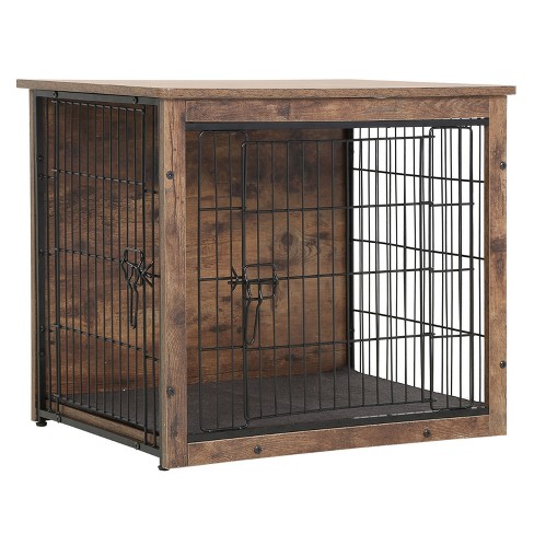 BestMassage 27/38 Inch Dog Crate Furniture Wooden Dog Cage Dog Kennel with Cushion and Double Doors Indoor Dog House for Small and Medium Dogs - image 1 of 4