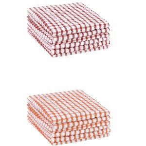 Unique Bargains Cotton Checkered Kitchen Dish Cloth 11" x 16" 12 Pcs - 1 of 4