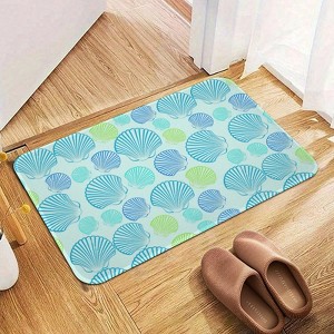Shells Bathroom Rugs Winter Bath Mat Absorbent Non Slip Bathroom Mat Christmas Soft Floor Carpet 16x20 Inches - 1 of 1