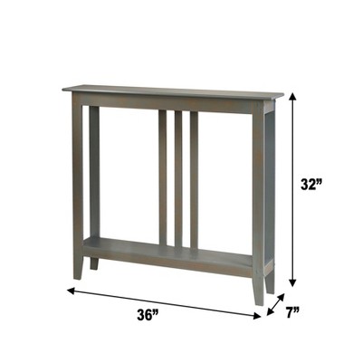 Gray Slim Space-Saving MDF Accent Table