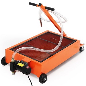 15 Gallon Oil Drain Pan with Electric Pump, Low Profile Oil Change Tank with Wheels for Trucks and SUVs - 1 of 4