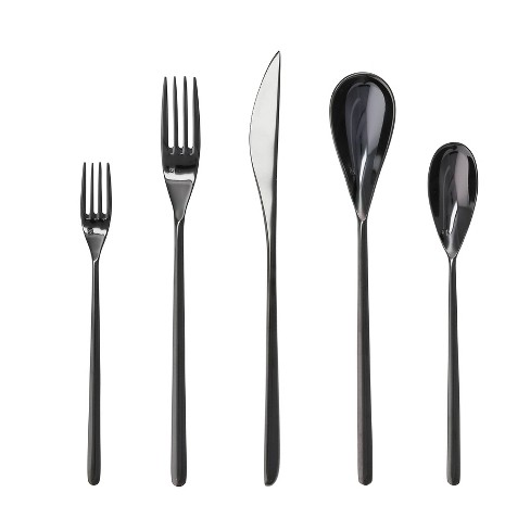 Stapava 77-Piece Black Silverware Set for 12, Plus Steak Knife & Serving Set,  Stainless Steel Flatware Cutlery Set, Mirror Eating Utensils Tableware with  Butterfly Flower Laser, Dishwasher Safe - Yahoo Shopping