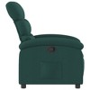 vidaXL Dark Green Fabric Recliner Chair-Adjustable Lounge Seating for Elderly, Thick Padding, Side Pocket, Wood & Metal Frame, Manual Recline - 4 of 4