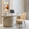 Set of 2 Upholstered Dining Room Chair with Microfiber PU Leather Cover Kitchen High Back Armless Side Chairs for Dining Rooms - 4 of 4