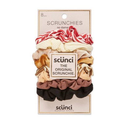 scunci Basics Small Scrunchies - Neutral - 8pk