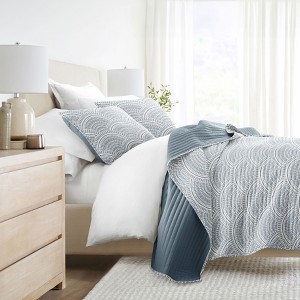Luxury Lightweight Reversible Quilted Coverlet Set - Becky Cameron (Matching Shams Included) - 1 of 4