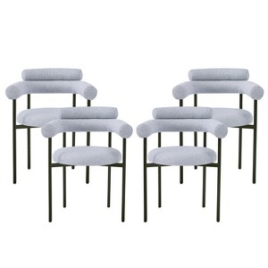 Christopher Knight Home Gianna Modern Upholstered Dining Chairs with Metal Legs (Set of 4) - 1 of 4