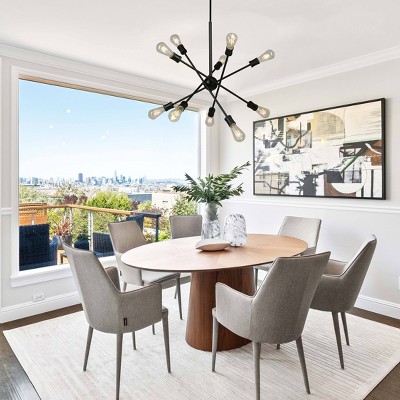 Vintage Loft Aged Brass & Black Globe Pendant Light