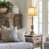 GTCLIGHTING Farmhouse Table Lamps for Living Room,35.25" Resin Bedside Lamps with Fabric Shade&Rotary Switch - 2 of 4