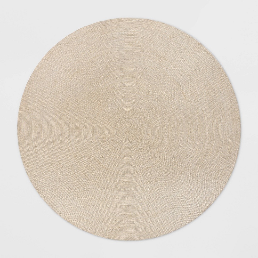 Photos - Area Rug 8' Round Braided Outdoor Rug Ivory - Threshold™