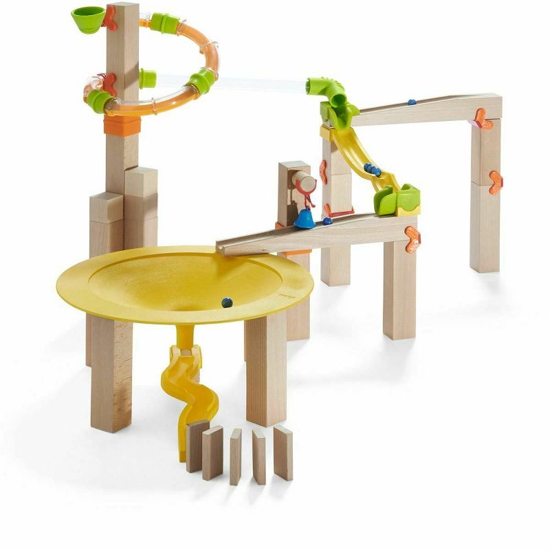 HABA Ball Track Basic Pack Funnel Jungle - Wooden Marble Run with Plastic Elements (Made in Germany), 1 of 6