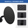 WOWOW 1-Spray Patterns with 1.8 GPM 8 in. Wall Mount Rain Fixed Shower Head in Brushed Nickel - 3 of 4