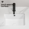 Hrinhom 15.6"W Rectangle Undermount Bathroom Sink Under Counter,Modern Porcelain Basin Sink Without Faucet - 4 of 4