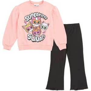 Disney Fleece Pullover Sweatshirt and Ribbed Flare Leggings Outfit Set - 1 of 4