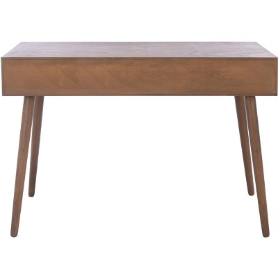 Remy Brown Mid-Century Wood Writing Desk with Drawer