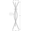 Monarch Specialties Coat Rack Hall Tree Free Standing 3 Hooks Entryway 72InchH Bedroom Metal Black Contemporary Modern - 4 of 4