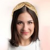Unique Bargains Girl's Retro Little Flower Knotted Non-slip Wide Headband Yellow 5"x2.09" 1 Pc - 2 of 4