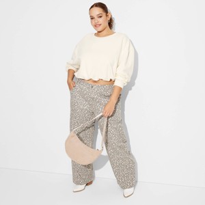 Women's Bubble Hem Sweatshirt - Wild Fable™ - 1 of 3
