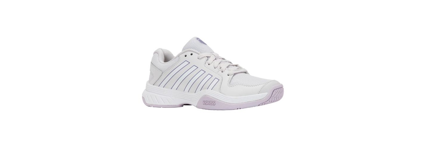 Женские кроссовки K-Swiss Court Express Pickleball Shoe (Nimbus Cloud/White/Purple Haze), цвет: Белый — фото 2