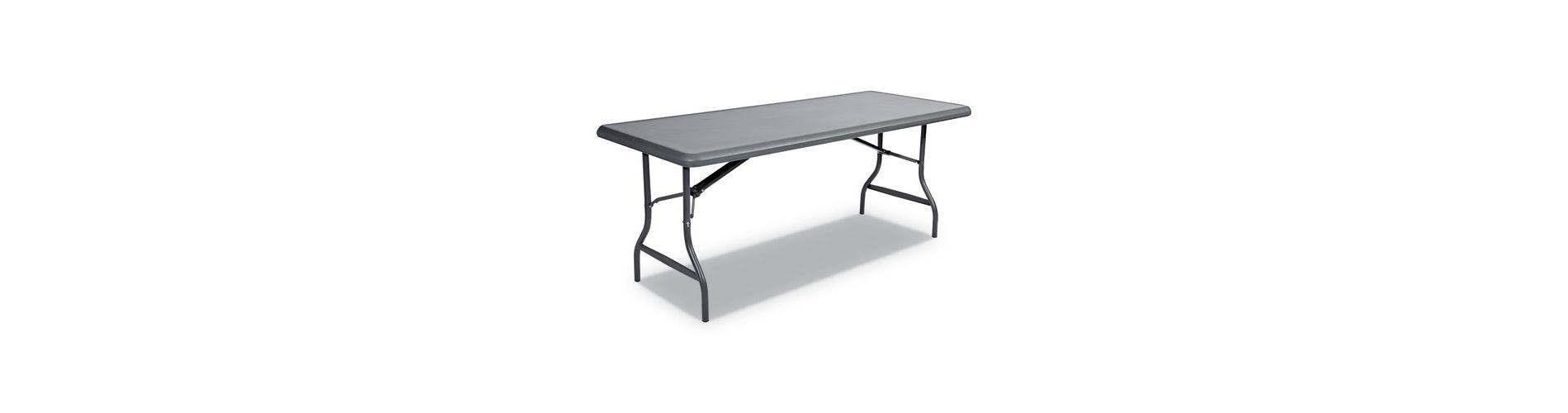 Iceberg IndestrucTable Industrial Folding Table, Rectangular, 72" x 30" x 29", Charcoal