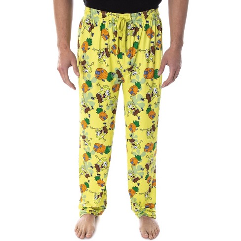 Spongebob Squarepants Men's Pineapple House Adult Lounge Pajama Pants ...