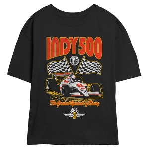 Juniors Womens Indy 500 Greatest Racing Flags T Shirt - 1 of 4