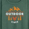 Women's - Disney - Outdoor Vibes Lightweight French Terry Wide Neck Long Sleeve Shirt - 2 of 4