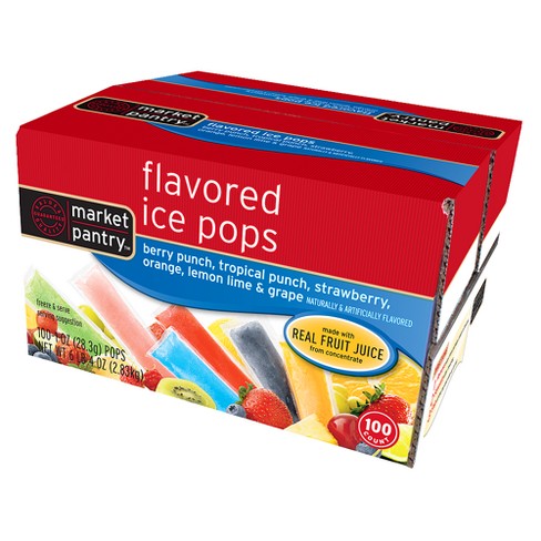 Assorted Flavored Ice Pops 100pk 1oz Pops Market Pantry Target