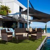 KTMBDW 4 Pieces Patio Set Outdoor Wicker Furniture Sets Modern Rattan Chair Conversation Sofa Sets with Glass Coffee Table for Yard and Bistro - 3 of 4