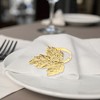 Unique Bargains Ring Napkin Holder Stainless Steel Gold Tone 1 Pc - 3 of 3