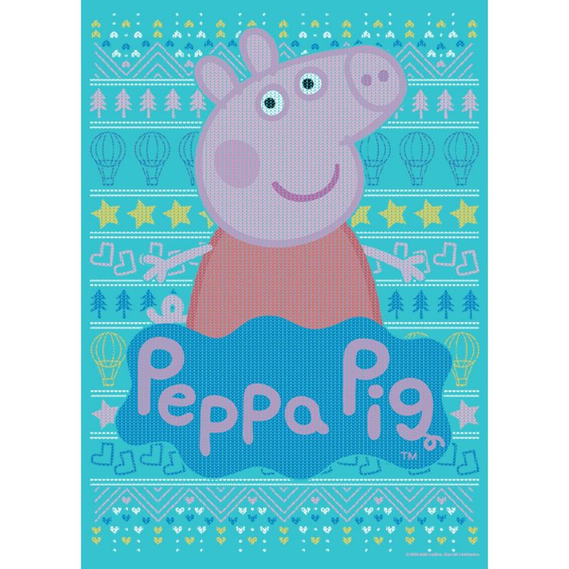Girl's Peppa Pig Distressed Christmas Sweater T-Shirt, 2 of 5