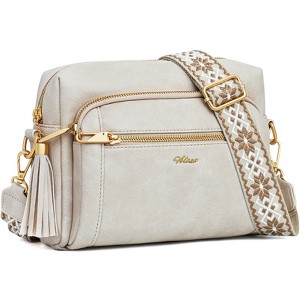 Generic Small Crossbody Bags-White Leather Anti theft Purses and Handbag Shoulder - 1 of 4