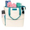 Austin Breast Pump Tote – Coated Canvas Bag with Insulated Pocket, Water Bottle Holder & Laptop Sleeve – Wipe-Clean for Everyday Use - 4 of 4