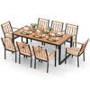 Costway 9 Pieces Patio Dining Set with Soft Cushions and 1.9" Umbrella Hole for Garden - 2 of 4