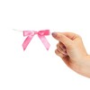 Juvale 100-Pack Twist Tie Bows - Pink 3" Satin Ribbon Small Bows For Gift Wrapping Treats Party Favors Craft Decoration - 3 of 4