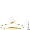 Steeltime Ladies 18k gold plated brass simulated diamonds id drawstring bracelet - 3 of 4