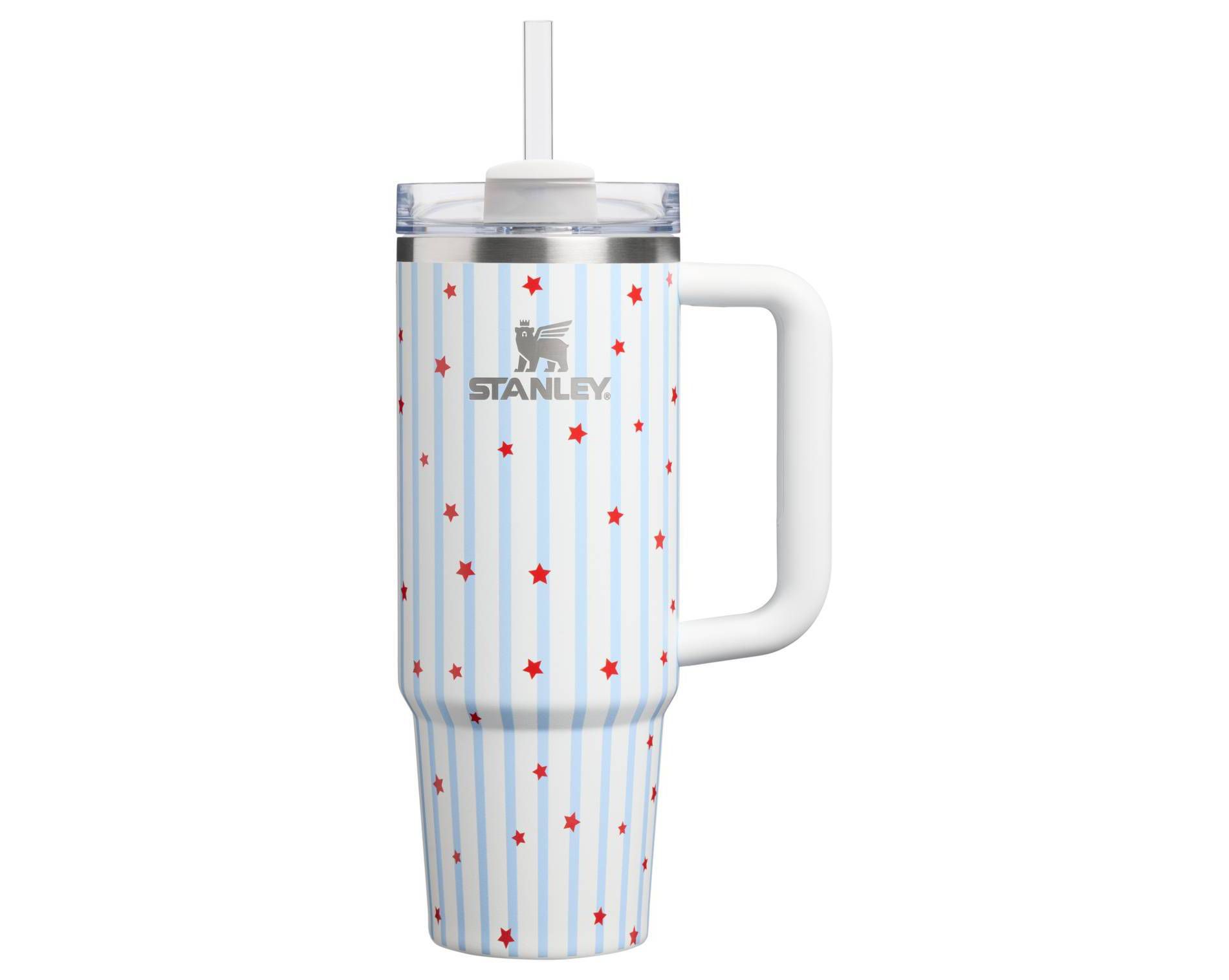 Stanley 30 oz Stainless Steel H2.0 FlowState Quencher Tumbler Blue Starry Stripes