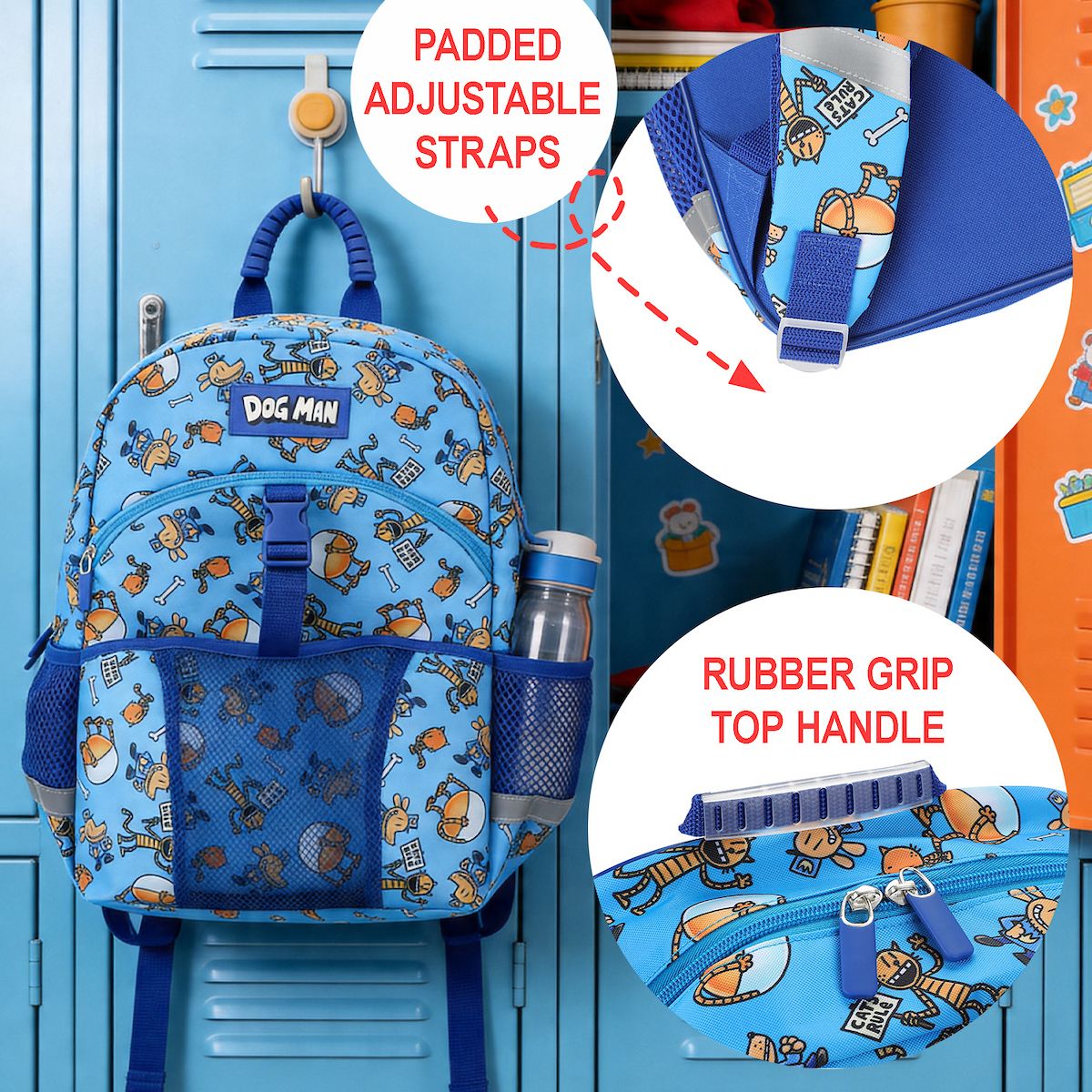 Dog Man 2-Piece 16" Youth Premium Backpack & Lunch Kit Set For School Boys and Girls - thumbnail 5