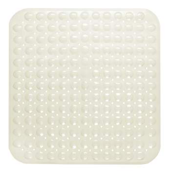 Carnation Home Fashions Stall Size"Bubble" Look Vinyl Bath Mat in ivory.