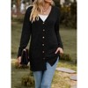 BLUEMING Womens Cardigans Open Front Ribbed Knit Casual Long Sleeve Button Down Soft Coats with Pockets - 4 of 4